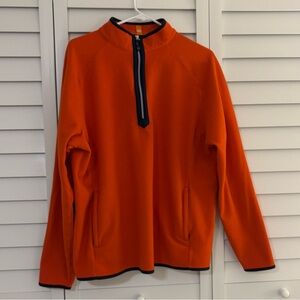 Orange Peter Millar Fleece Half-Zip Men's Sweater